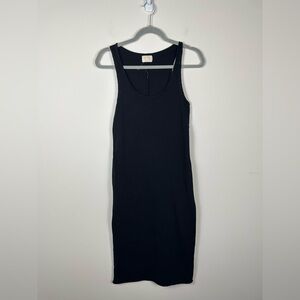 Nation LTD Dress Womens Small Tank Raw Hem Bodycon Midi Boho Minimal Classic